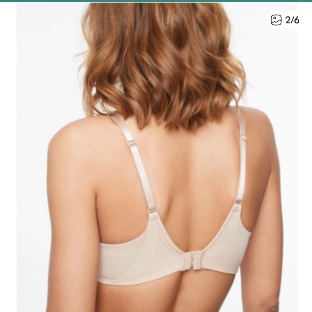 Chantelle Nude Mesh T-Shirt Bra - C Smooth 36D - Picture 2 of 7